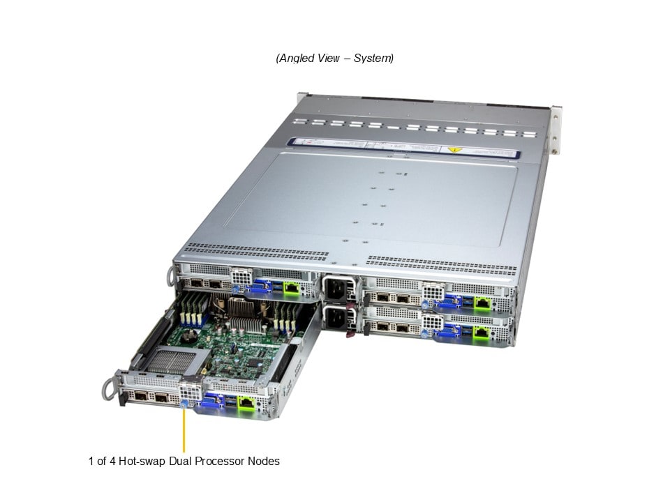 Сервер Supermicro 2U BigTwin SYS-222BT-HER, 4 узла, Xeon 6700/6500, E3.S NVMe — фото 3
