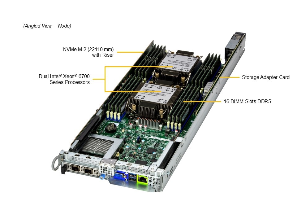 Сервер Supermicro 2U BigTwin SYS-222BT-HER, 4 узла, Xeon 6700/6500, E3.S NVMe — фото 4