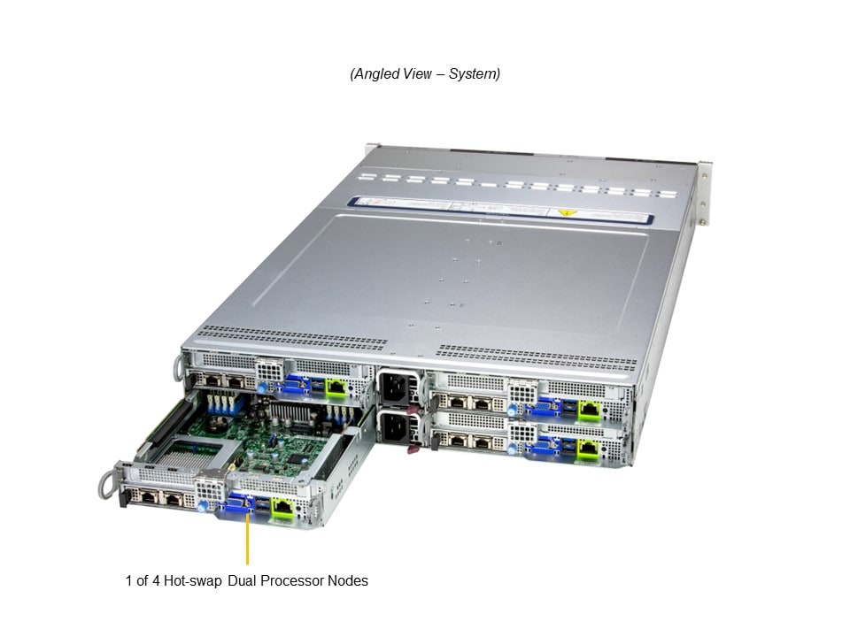 Сервер BigTwin Supermicro SYS-222BT-HNC8R 2U — фото 2