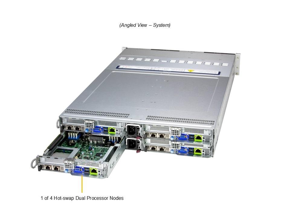 Сервер BigTwin Supermicro SYS-222BT-HNC9R 2U — фото 2