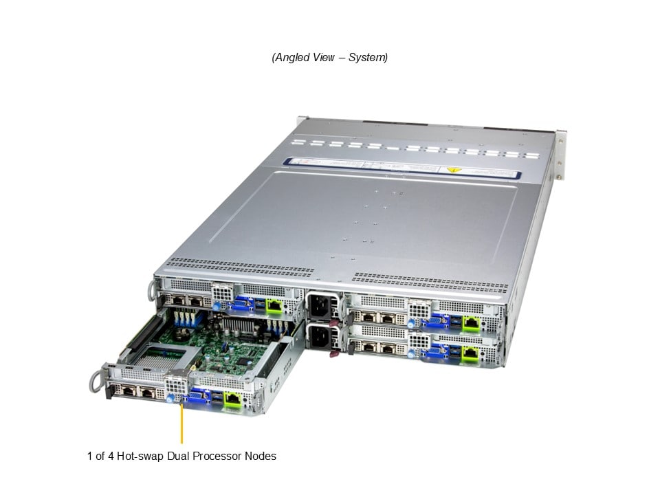 Сервер Supermicro 2U BigTwin SuperServer (SYS-222BT-HNR) — фото 3