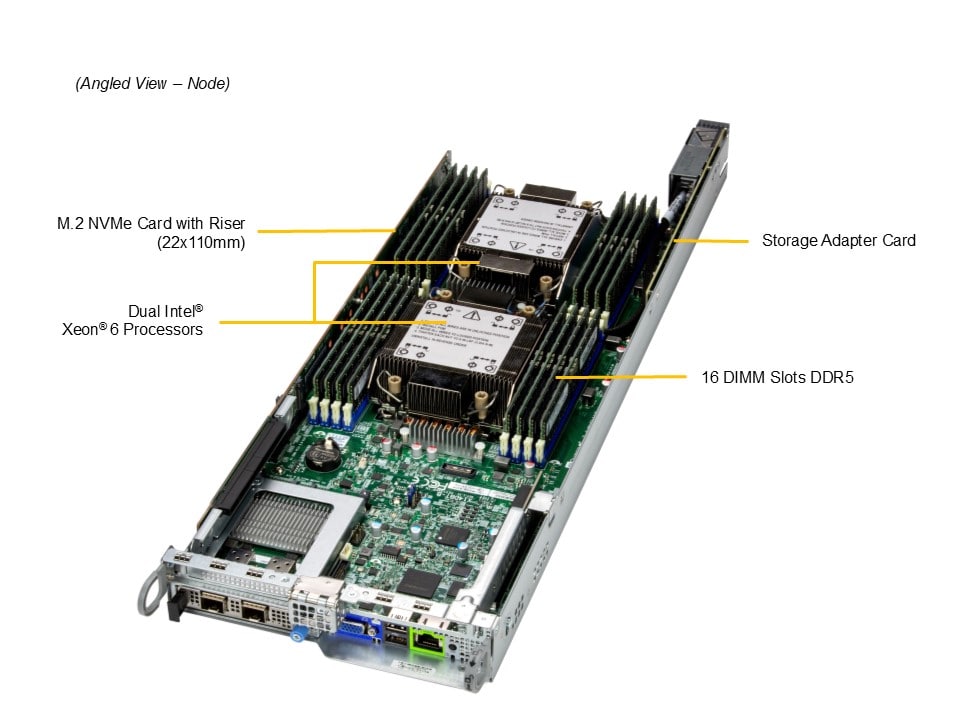 Сервер Supermicro 2U BigTwin SuperServer (SYS-222BT-HNR) — фото 4