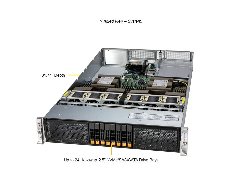 Сервер Supermicro 2U Hyper SYS-222HA-TN, 2x Xeon 6900, 24 DDR5, до 24 отсеков — фото 3