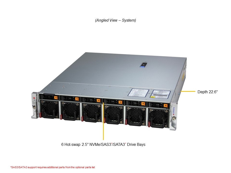 Сервер Supermicro 2U Hyper-E SuperServer (SYS-222HE-TN) — фото 3