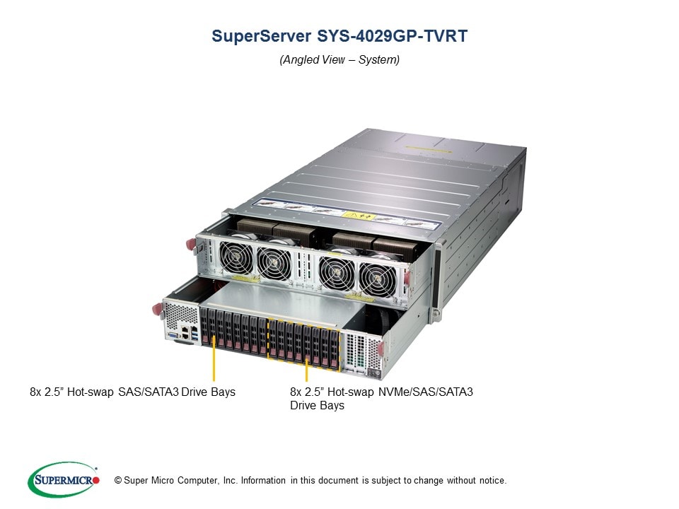 Сервер Supermicro SYS-4029GP-TVRT 4U Server with 2200W Redundant Power Supplies — фото 2