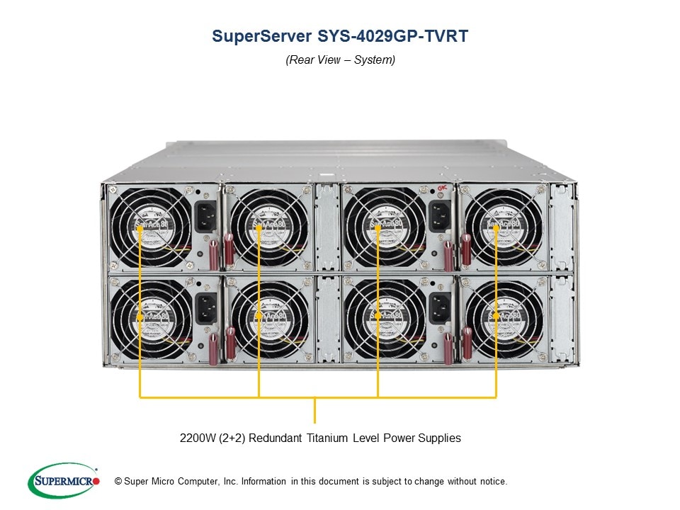 Сервер Supermicro SYS-4029GP-TVRT 4U Server with 2200W Redundant Power Supplies — фото 6