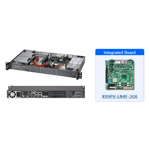 Сервер SuperMicro SYS-5017P-TLN4F 1U SuperServer CSE-504-203B + X9SPV-LN4F-3QE — фото 1