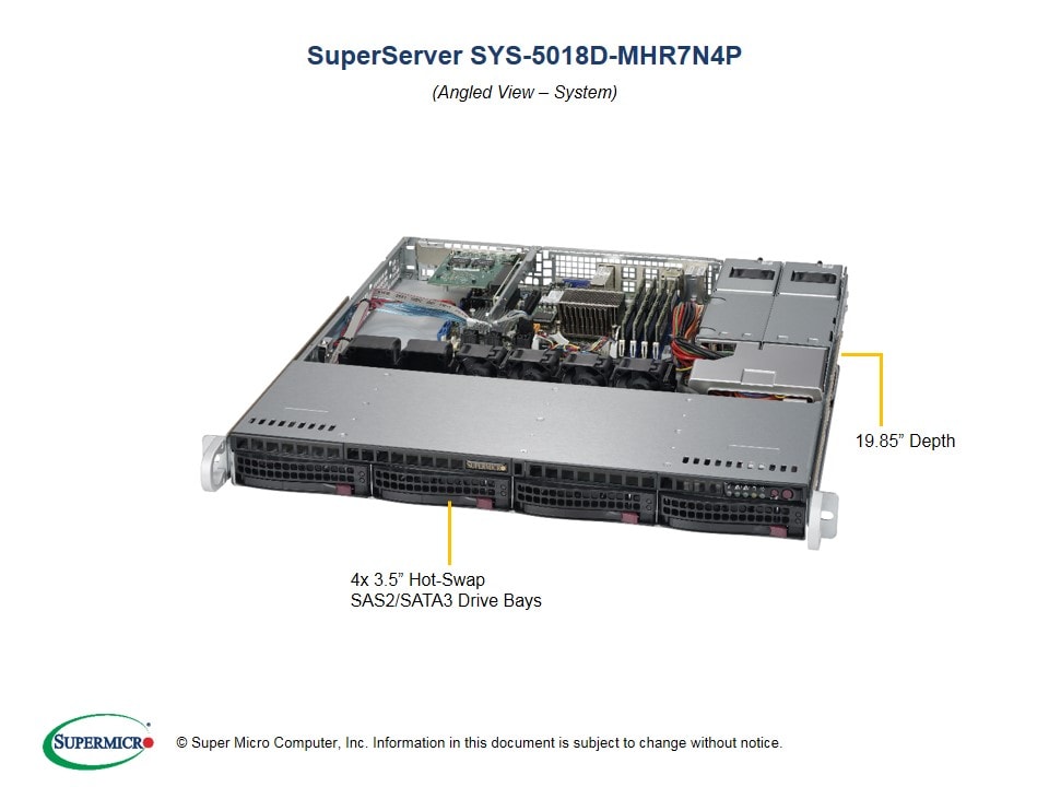 Сервер *NEW* SuperMicro SYS-5018D-MHR7N4P 1U Server — фото 3