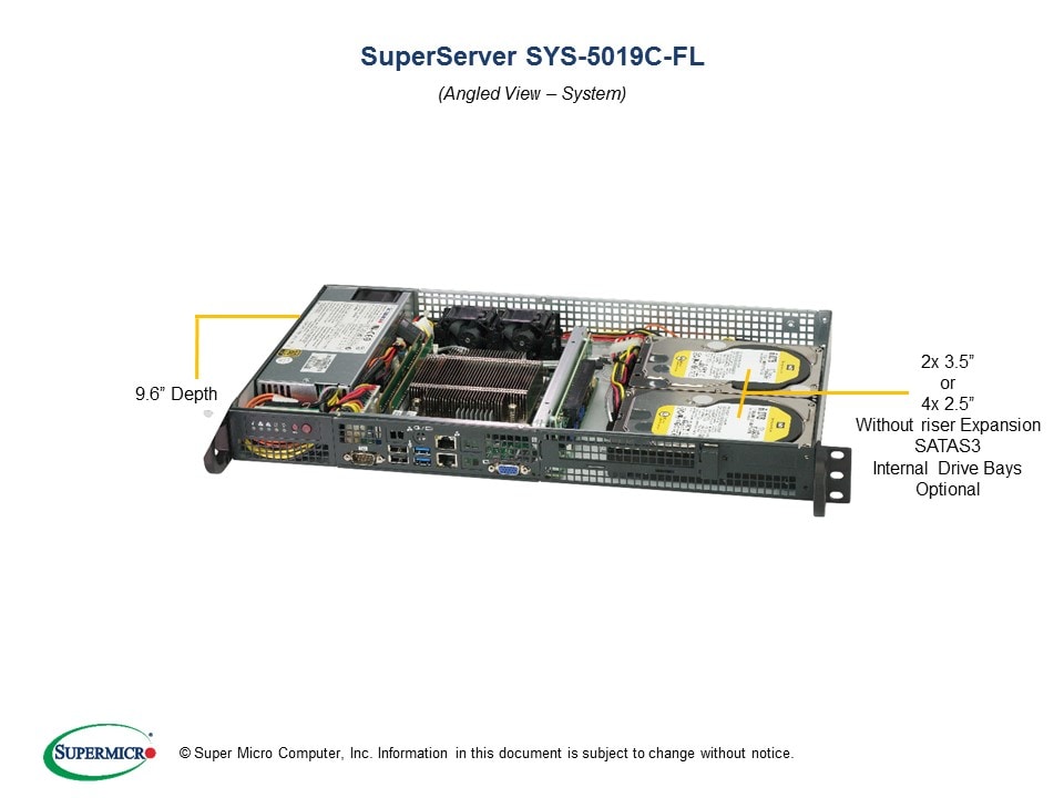 Сервер SuperMicro SuperServer SYS-5019C-FL CSE-505-203B + X11SCL-iF — фото 3