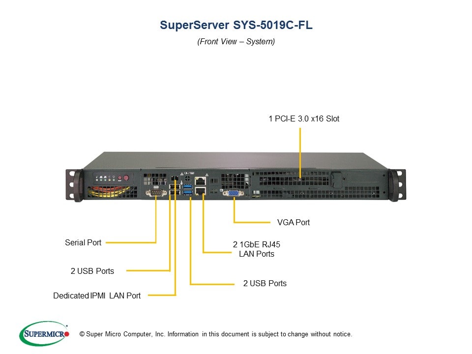 Сервер SuperMicro SuperServer SYS-5019C-FL CSE-505-203B + X11SCL-iF — фото 5