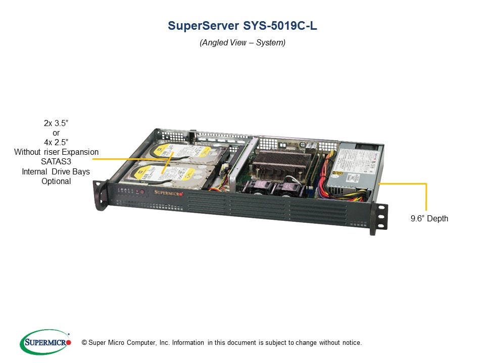 Серверная платформа Supermicro SuperServer SYS-5019C-L 1U (X11SCL-iF, CSE-504-203B) — фото 3