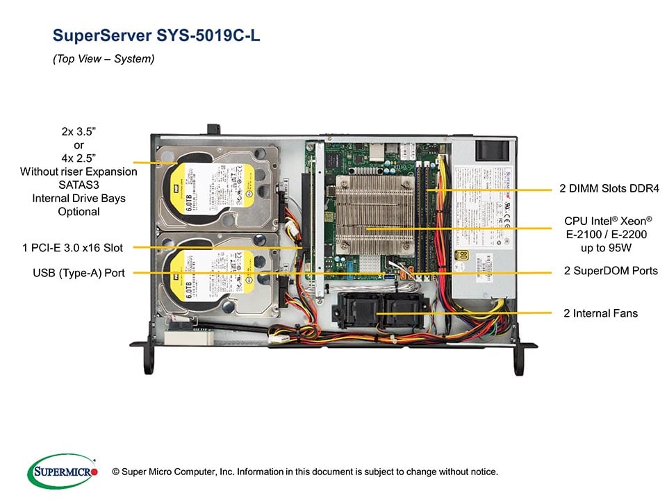 Серверная платформа Supermicro SuperServer SYS-5019C-L 1U (X11SCL-iF, CSE-504-203B) — фото 4