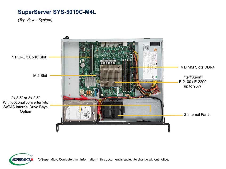 Сервер Supermicro SYS-5019C-M4L 1U — фото 3