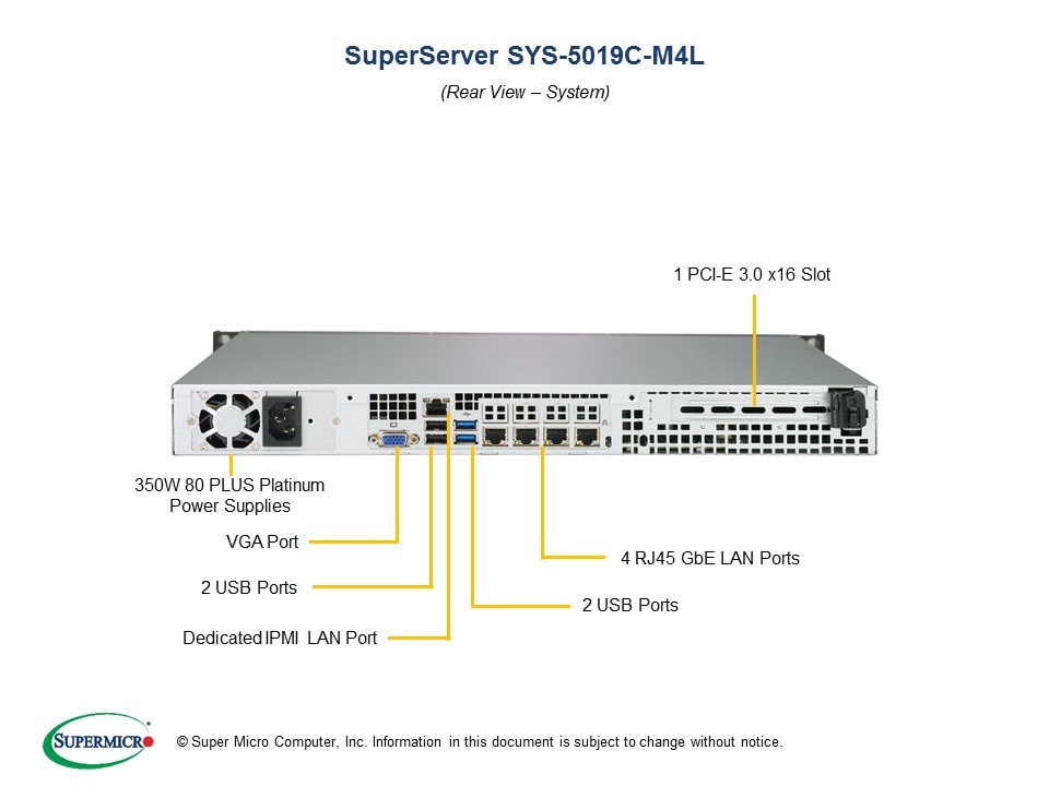 Сервер Supermicro SYS-5019C-M4L 1U — фото 5