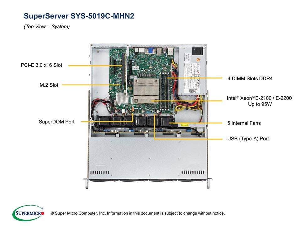 Сервер Supermicro SYS-5019C-MHN2 1U — фото 3