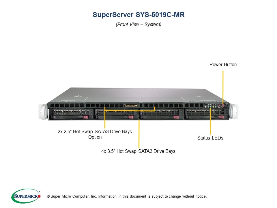 Сервер SuperMicro SYS-5019C-MR 1U Server - X11SCM-F, CSE-813MFTQC-R407C — фото 5