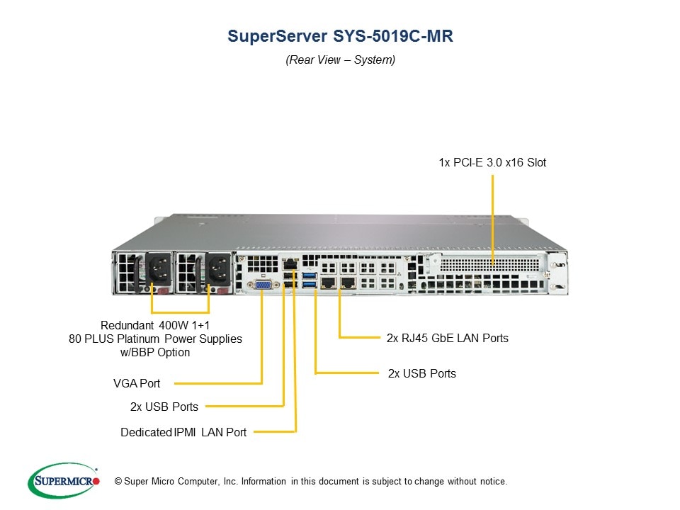 Сервер SuperMicro SYS-5019C-MR 1U Server - X11SCM-F, CSE-813MFTQC-R407C — фото 6