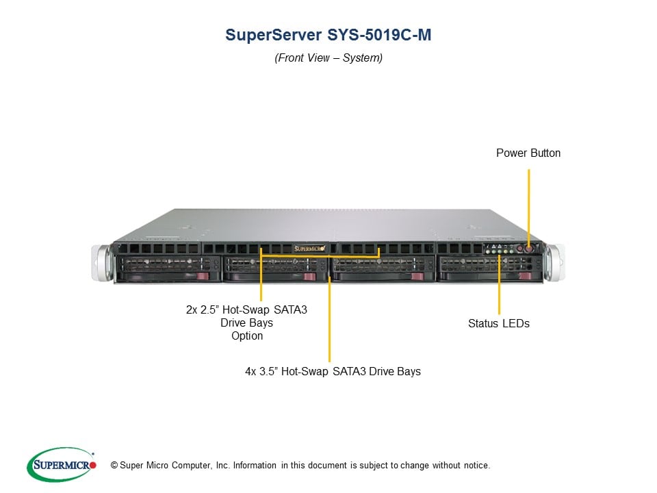 Сервер SuperMicro SYS-5019C-M 1U 350W Server (X11SCM-F, 813MFTQC-350CB) — фото 5