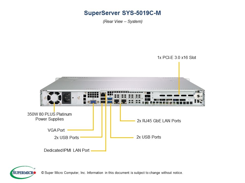Сервер SuperMicro SYS-5019C-M 1U 350W Server (X11SCM-F, 813MFTQC-350CB) — фото 6