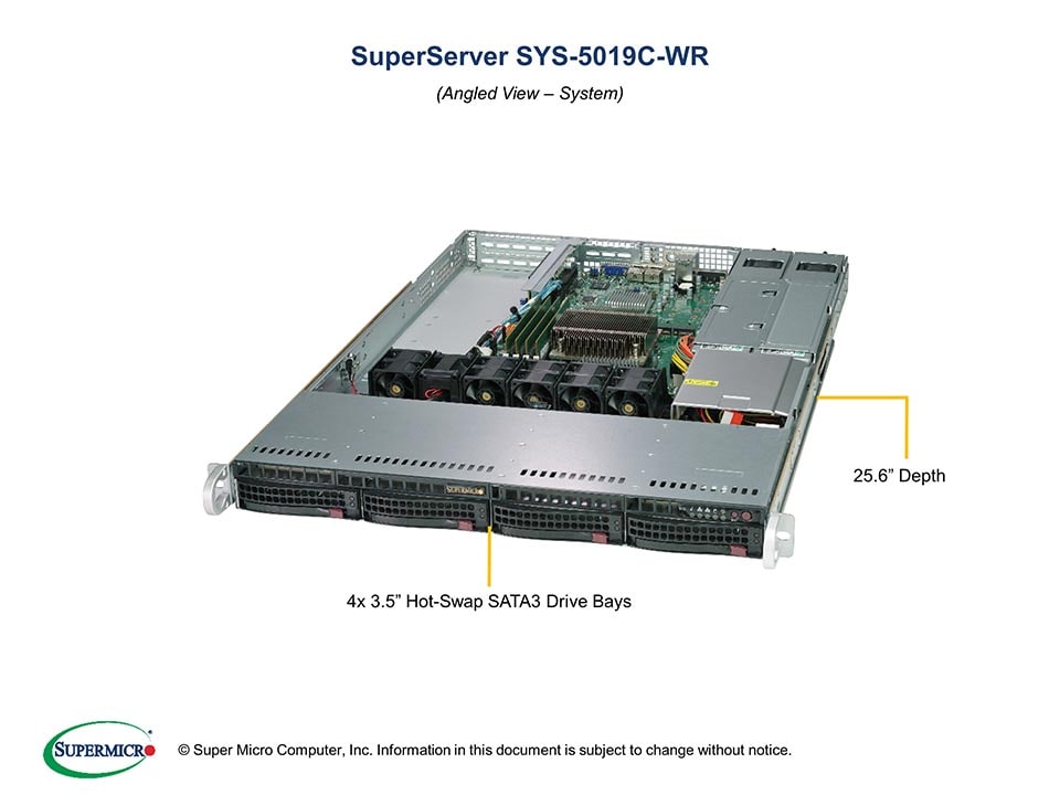 Сервер Supermicro SYS-5019C-WR 1U — фото 2