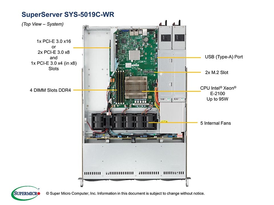 Сервер Supermicro SYS-5019C-WR 1U — фото 3