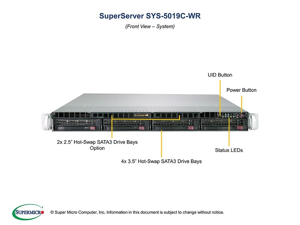 Сервер Supermicro SYS-5019C-WR 1U — фото 4