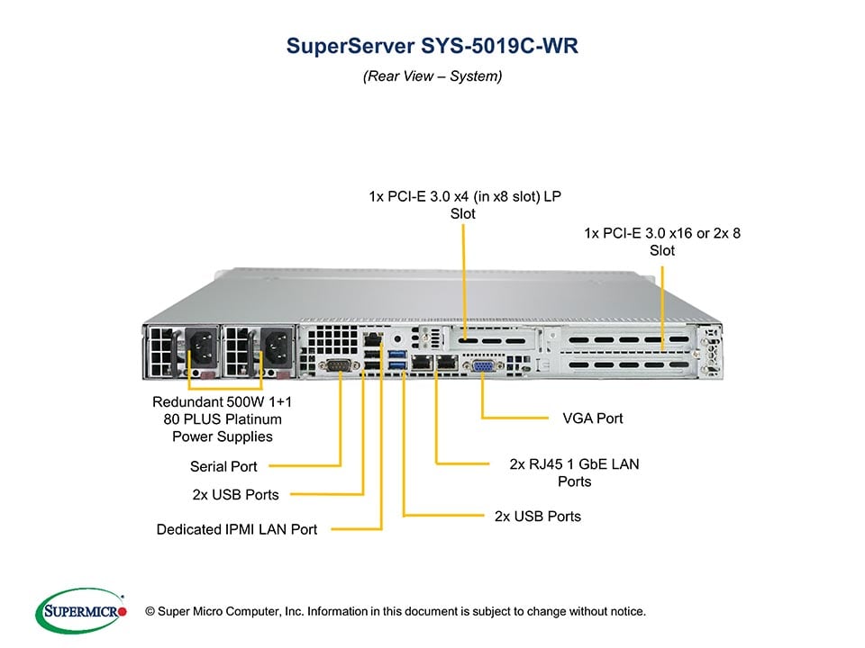 Сервер Supermicro SYS-5019C-WR 1U — фото 5