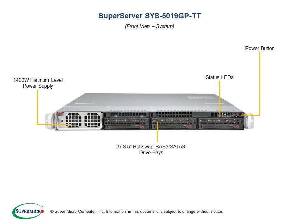 Сервер Supermicro SYS-5019GP-TT 1U — фото 4
