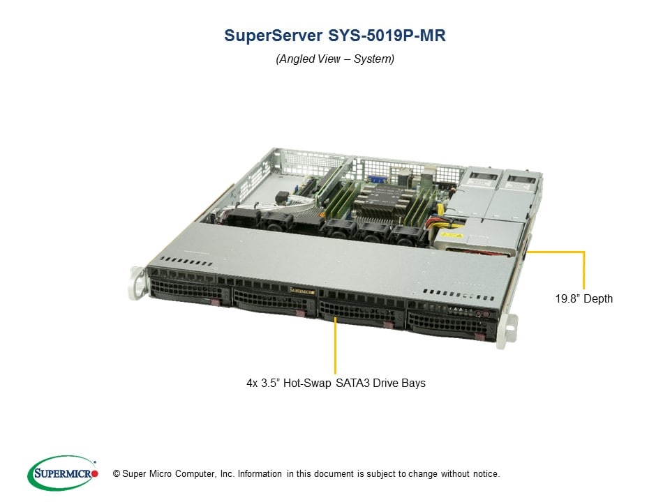 Сервер Supermicro SYS-5019P-MR 1U — фото 2