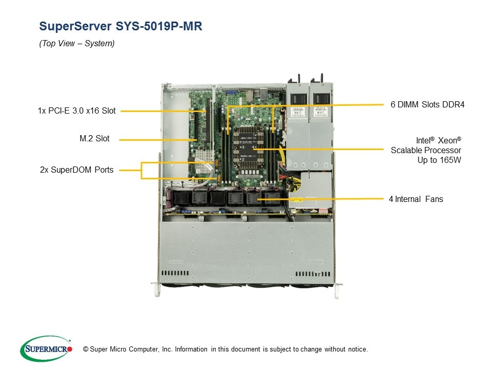 Сервер Supermicro SYS-5019P-MR 1U — фото 3