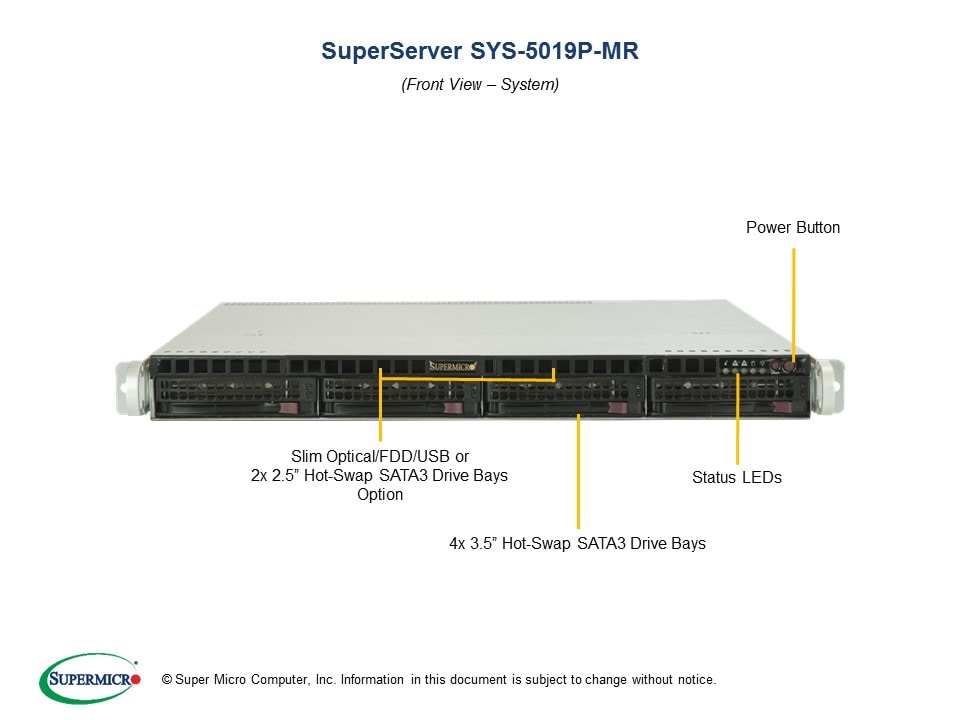 Сервер Supermicro SYS-5019P-MR 1U — фото 4