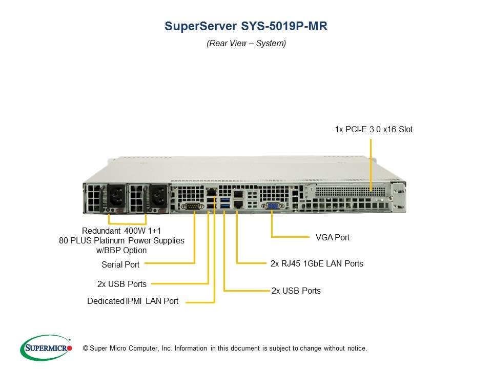 Сервер Supermicro SYS-5019P-MR 1U — фото 5