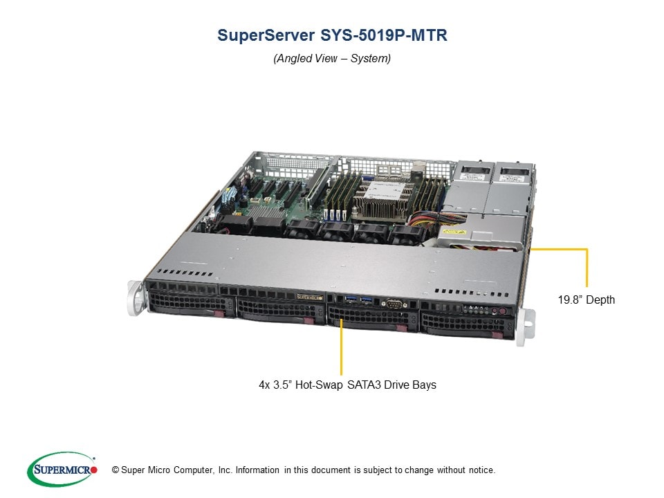 Сервер Supermicro SYS-5019P-MTR 1U — фото 2