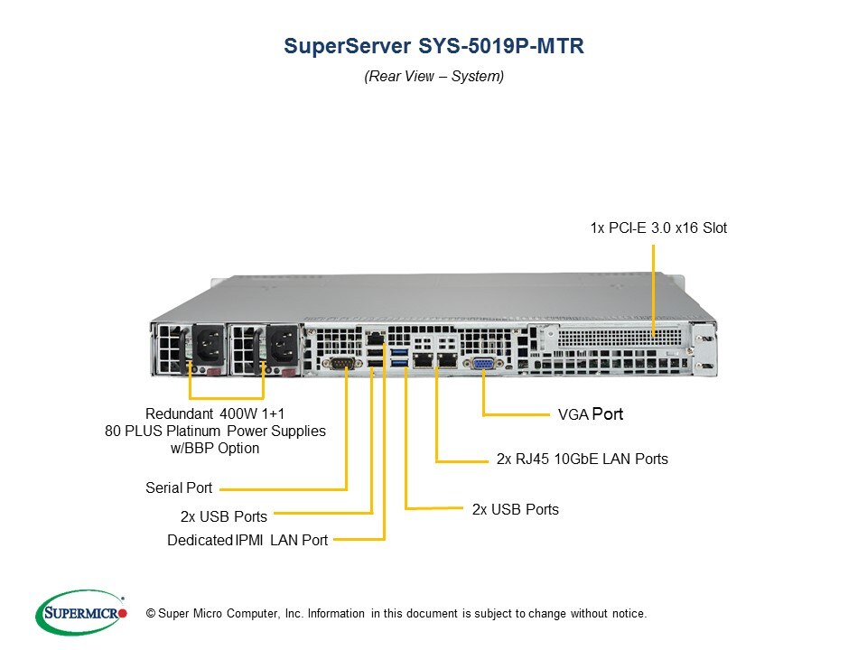 Сервер Supermicro SYS-5019P-MTR 1U — фото 5