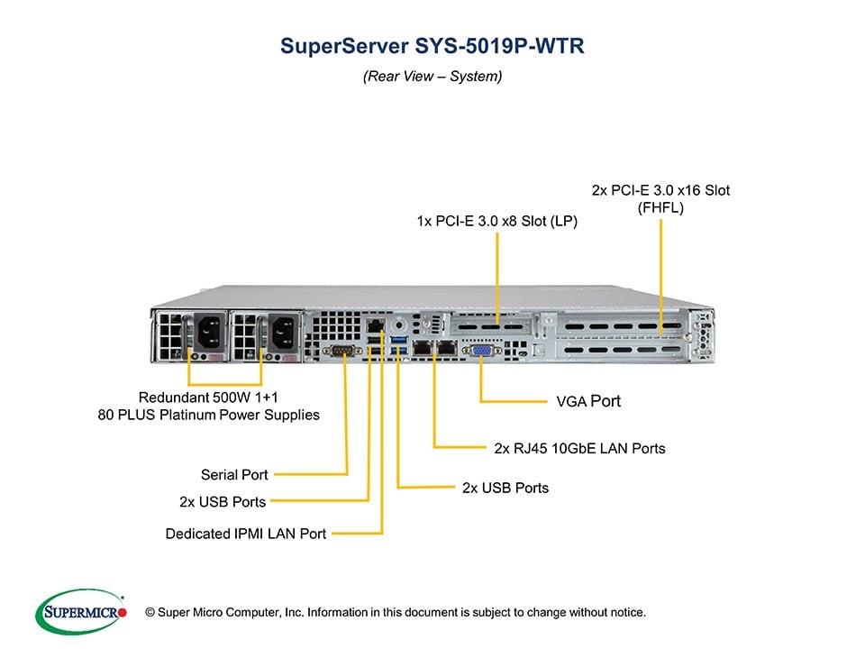 Сервер Supermicro SYS-5019P-WTR 1U — фото 5