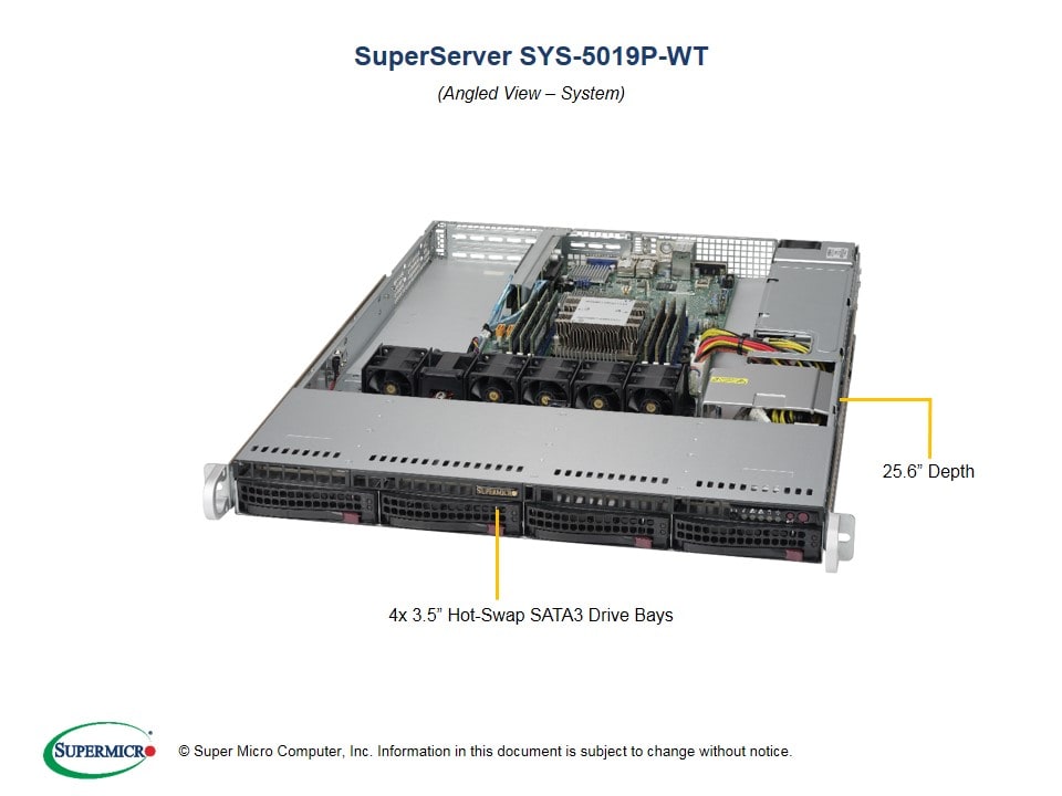 Сервер Supermicro SYS-5019P-WT 1U — фото 2