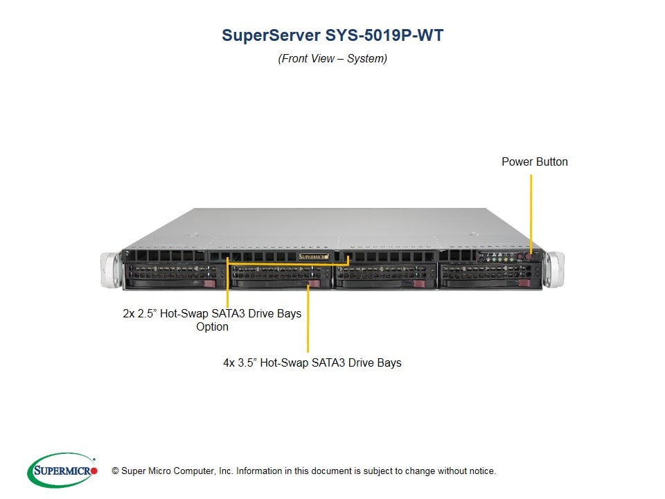 Сервер Supermicro SYS-5019P-WT 1U — фото 4