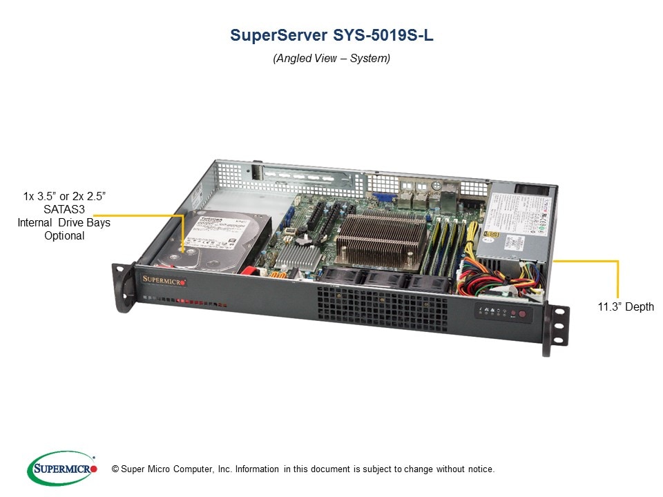 Сервер Supermicro SYS-5019S-L 1U — фото 2