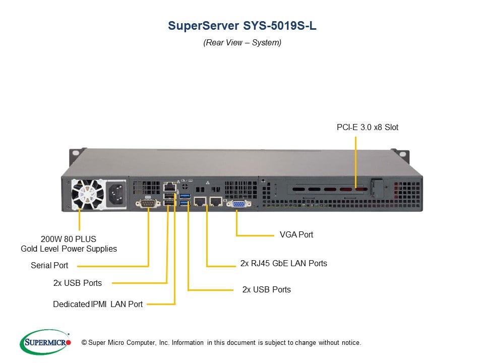 Сервер Supermicro SYS-5019S-L 1U — фото 5