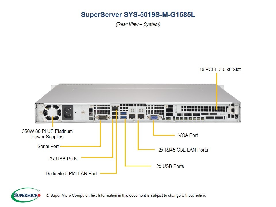Сервер Supermicro SYS-5019S-M-G1585L 1U — фото 5