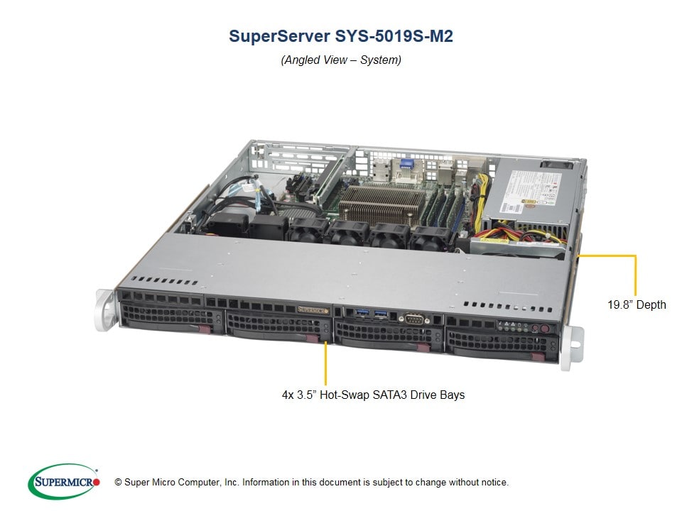 Сервер Supermicro SYS-5019S-M2 1U — фото 2