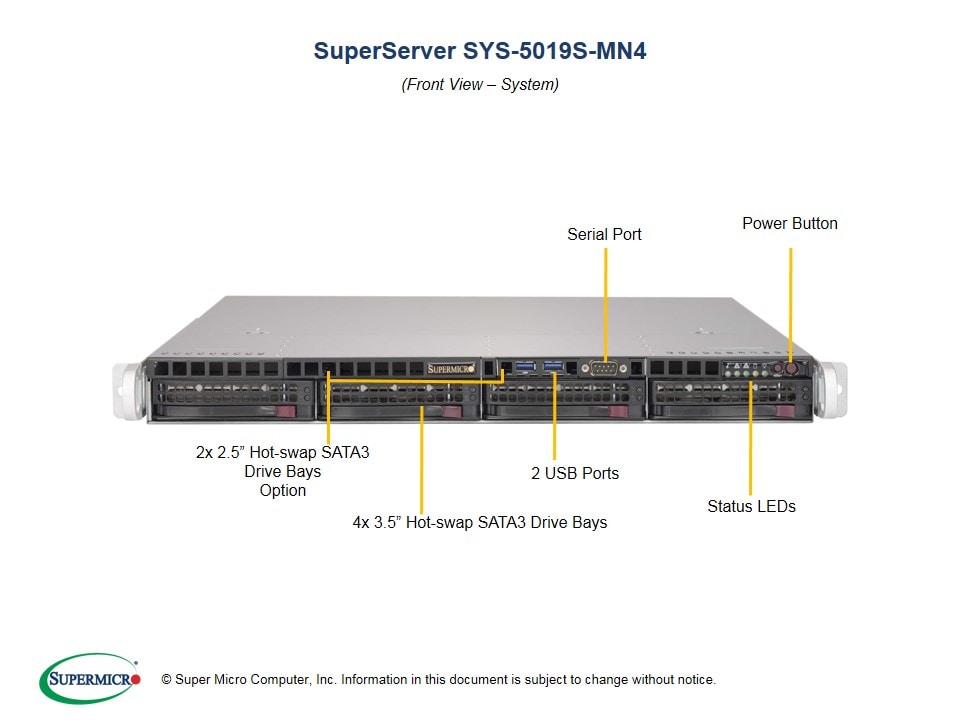 Сервер Supermicro SYS-5019S-MN4 1U — фото 4