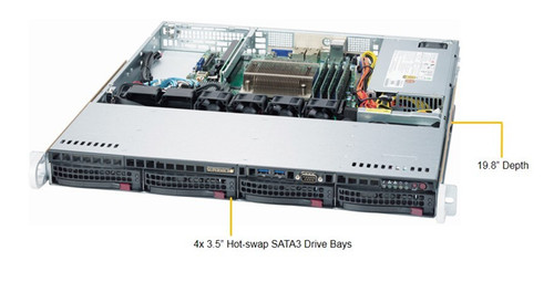 Сервер SuperMicro SYS-5019S-MT 1U 350W Server - X11SSH-TF, 813MFTQC-350CB — фото 1