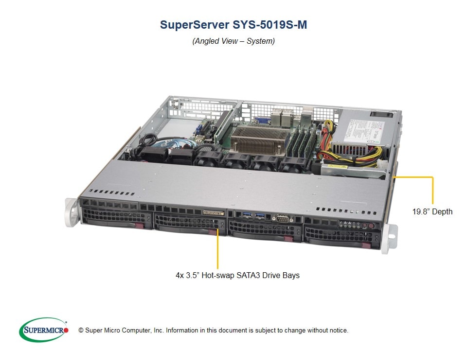 Сервер Supermicro SYS-5019S-M 1U — фото 2