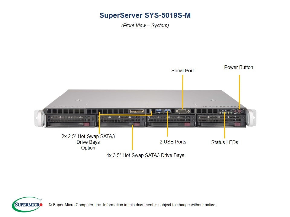 Сервер Supermicro SYS-5019S-M 1U — фото 4