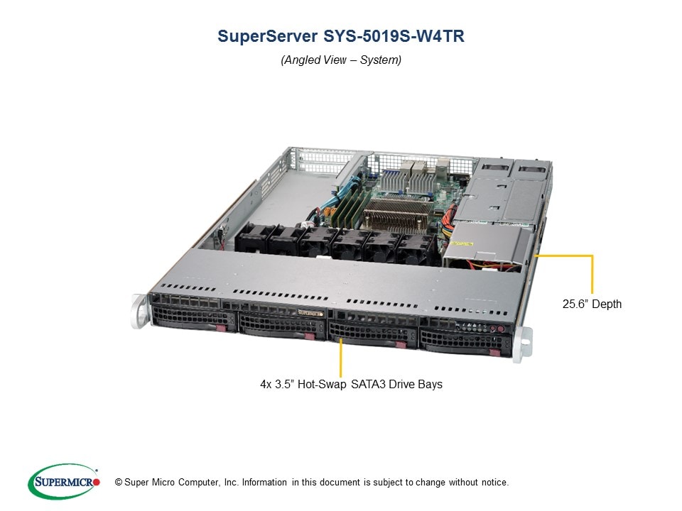 Сервер Supermicro SYS-5019S-W4TR 1U — фото 2