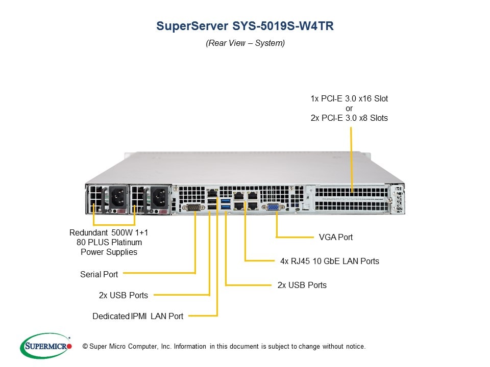 Сервер Supermicro SYS-5019S-W4TR 1U — фото 5