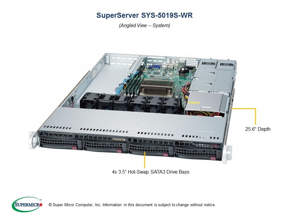 Сервер Supermicro SYS-5019S-WR 1U — фото 2