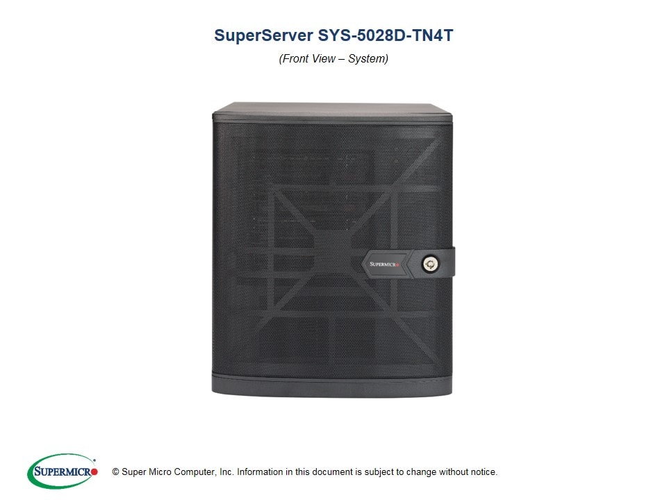 Сервер Supermicro SYS-5028D-TN4T Mini Tower Server — фото 3