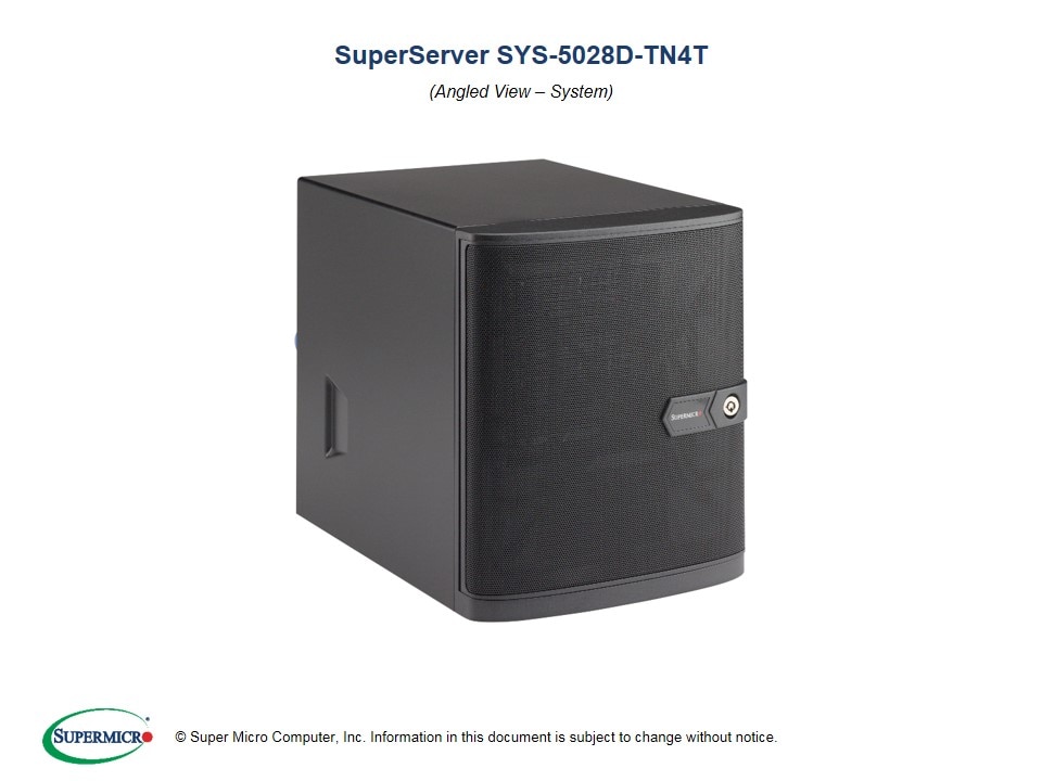 Сервер Supermicro SYS-5028D-TN4T Mini Tower Server — фото 5